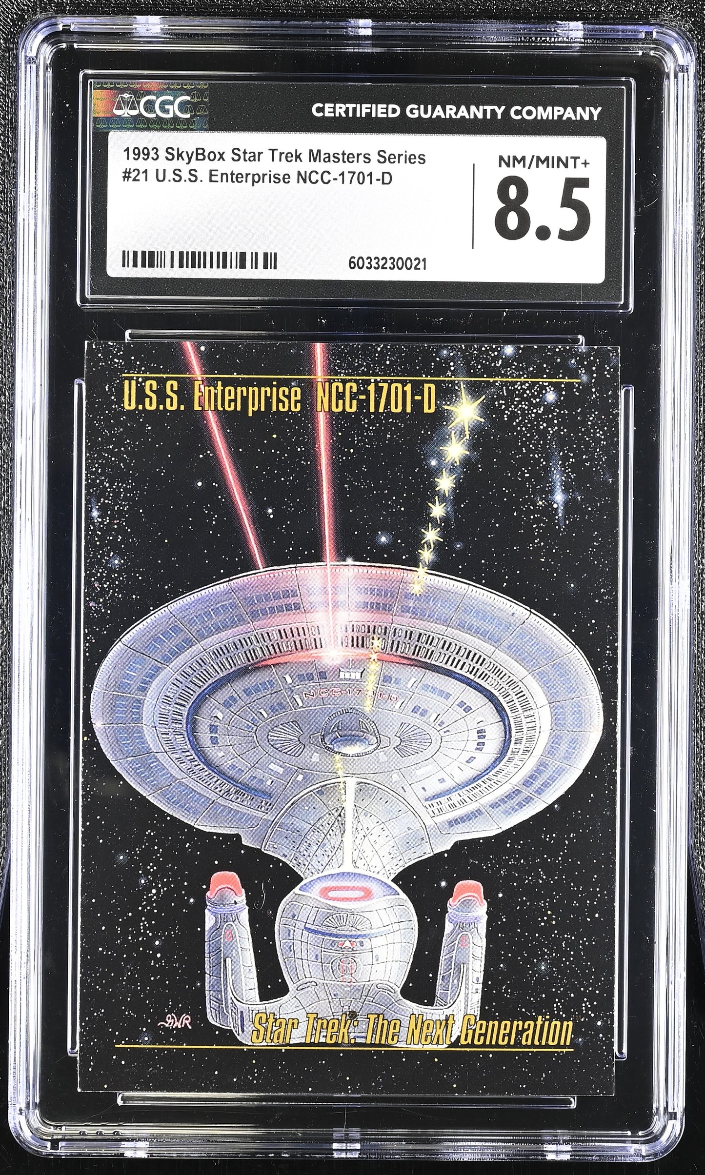 U.S.S. Enterprise NCC-1701 D - 1993 StarTrek Master Series Skybox - CGC Graded