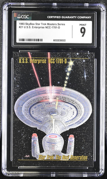 U.S.S. Enterprise NCC-1701 D - 1993 StarTrek Master Series Skybox - CGC Graded