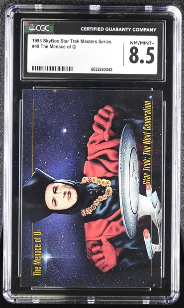 Menace of Q - 1993 StarTrek Master Series Skybox - CGC Graded