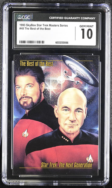 Riker & Picard (Best of the Best) - 1993 StarTrek Master Series Skybox - CGC Graded