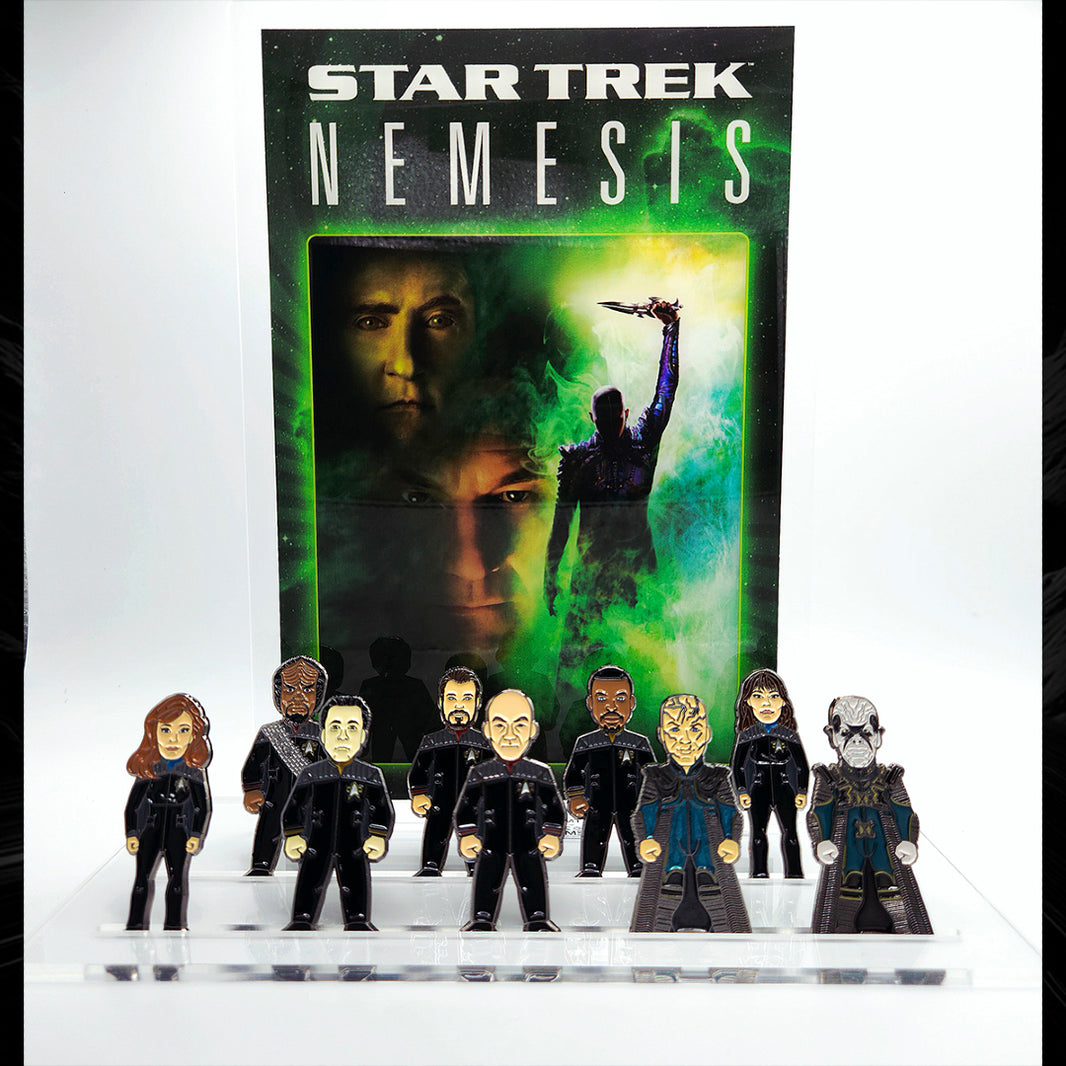 Star Trek: Nemesis Movie Set 9pin w/ Poster stand FanSets pin