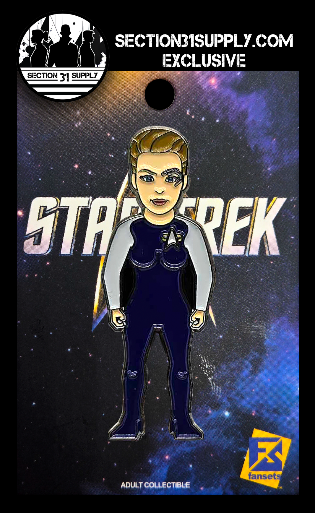 Star Trek: 7 of 9 Blue FanSets pin