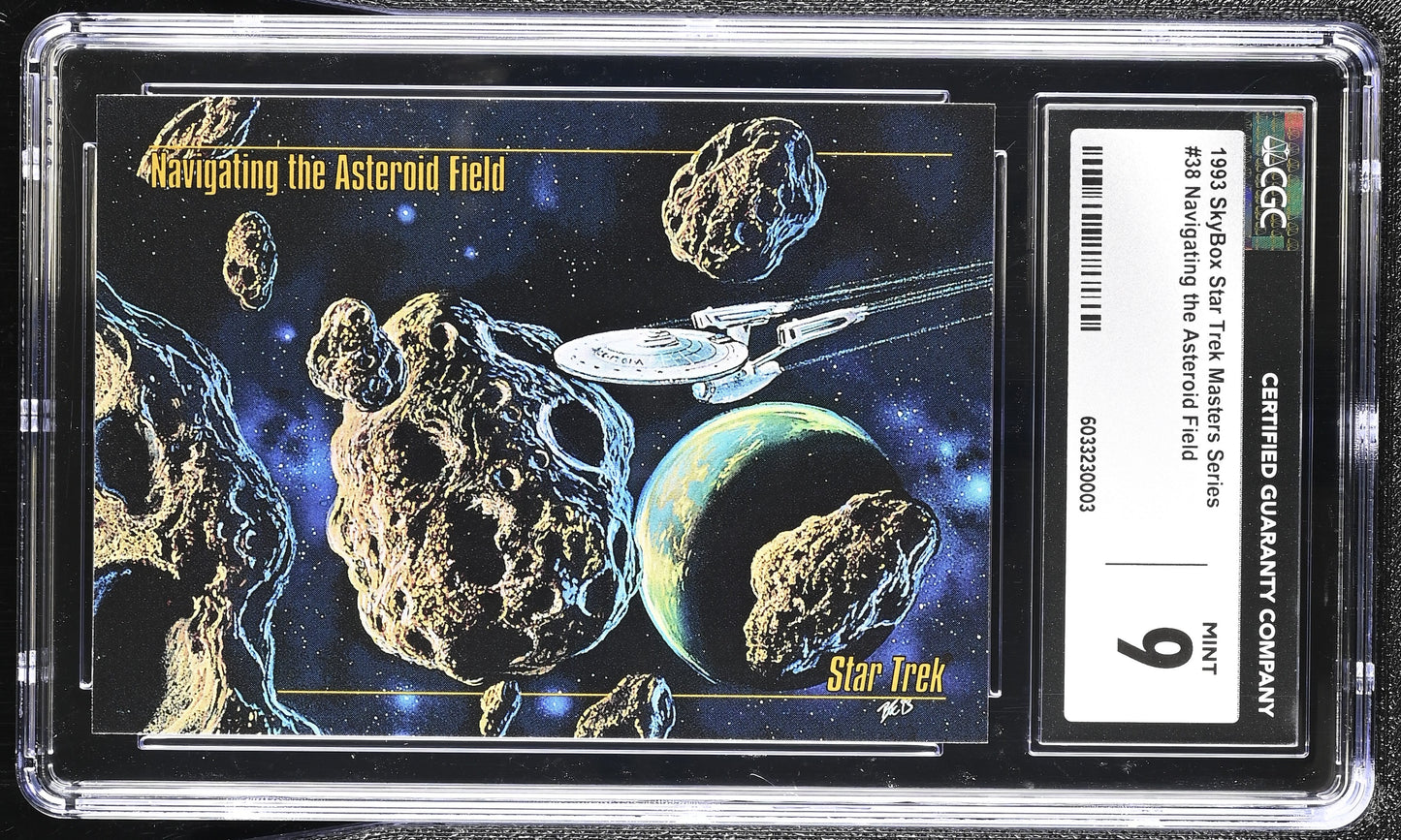 Navigating the Asteroid Field  - 1993 StarTrek Master Series Skybox - CGC Graded