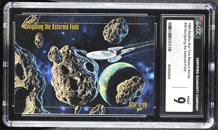 Navigating the Asteroid Field  - 1993 StarTrek Master Series Skybox - CGC Graded