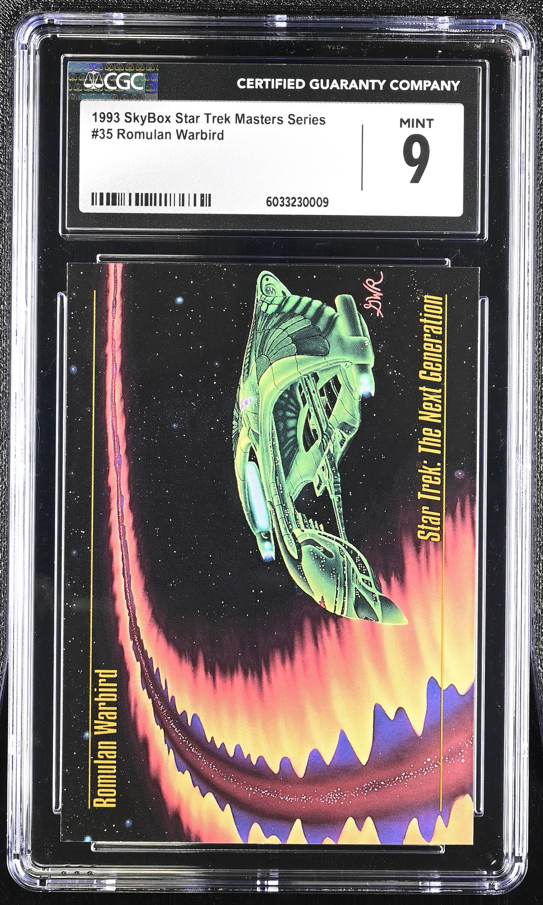 Romulan Warbird  - 1993 StarTrek Master Series Skybox - CGC Graded