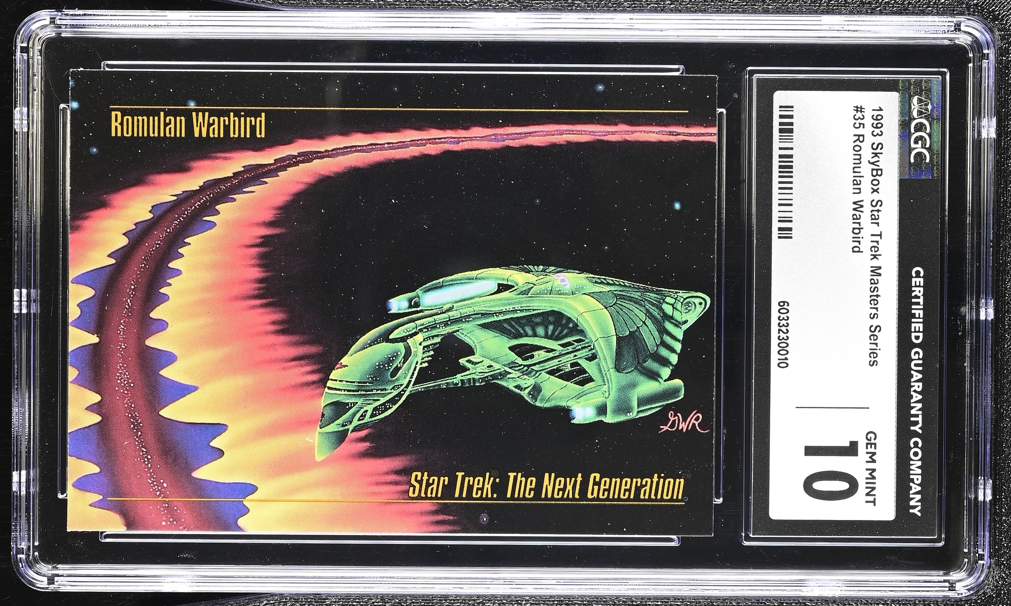 Romulan Warbird  - 1993 StarTrek Master Series Skybox - CGC Graded