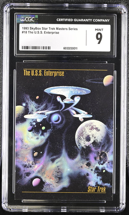 U.S.S. Enterprise - 1993 StarTrek Master Series Skybox - CGC Graded