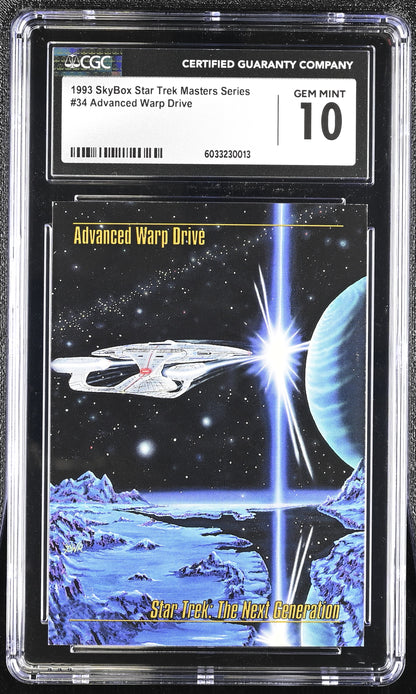 Advanced Warp Drive - 1993 StarTrek Master Series Skybox - CGC Graded