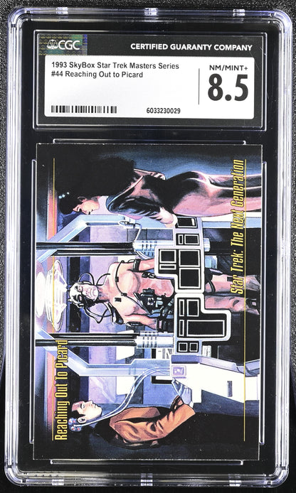 Reaching out to Picard  - 1993 StarTrek Master Series Skybox - CGC Graded