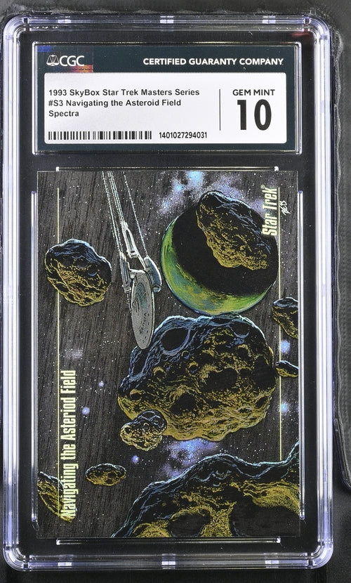 Navigating the Asteroid Field - 1993 StarTrek Master Series Skybox - CGC Graded