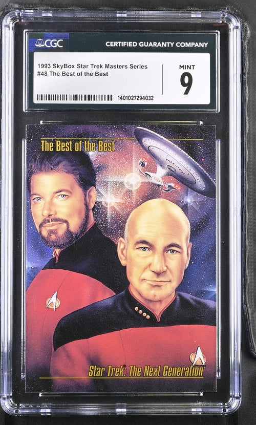 Riker & Picard  (Best of the Best) - 1993 StarTrek Master Series Skybox - CGC Graded