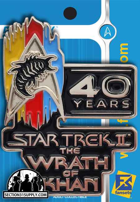 Star Trek: 40yrs The Wraith of Khan Anniversary Logo FanSets pin